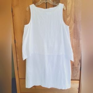 J.Jill white 100% linen dress